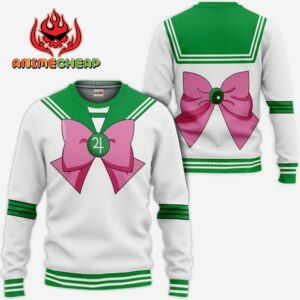 Sailor Jupiter Uniform Hoodie Shirt Sailor Moon Anime Zip Jacket 7