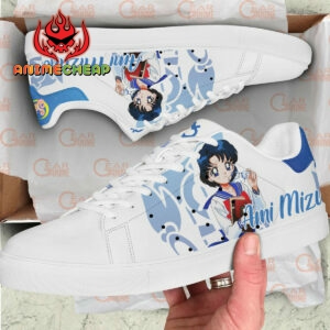 Sailor Mercury Skate Shoes Custom Sailor Anime Sneakers 5