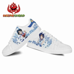 Sailor Mercury Skate Shoes Custom Sailor Anime Sneakers 6