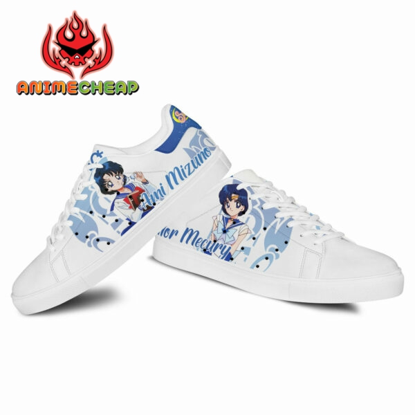 Sailor Mercury Skate Shoes Custom Sailor Anime Sneakers 3