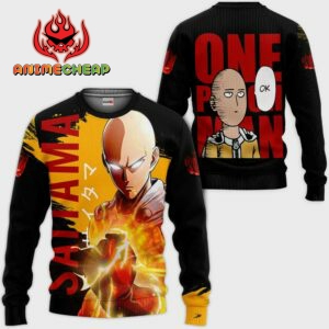 Saitama Hoodie Funny and Cool OPM Anime Merch Clothes 7