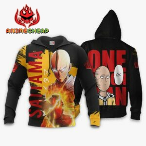 Saitama Hoodie Funny and Cool OPM Anime Merch Clothes 8