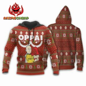 Saitama Oppai Ugly Christmas Sweater OPM Anime Xmas 9