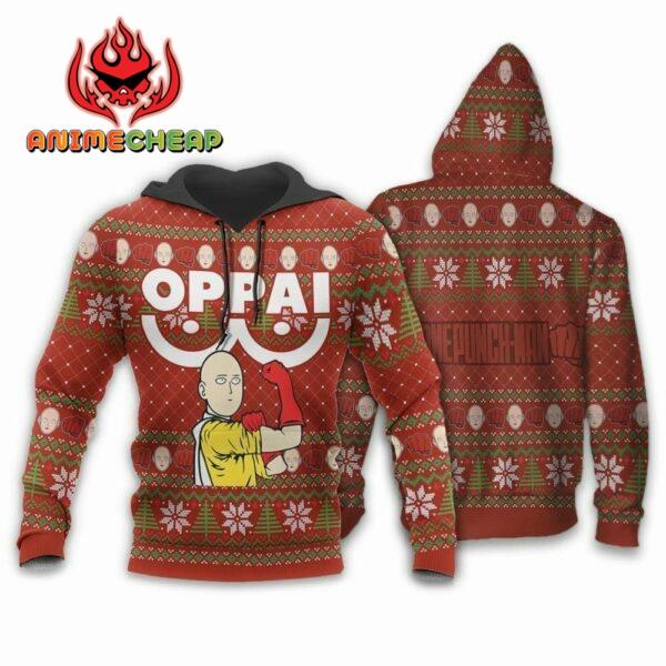 Saitama Oppai Ugly Christmas Sweater OPM Anime Xmas 3
