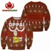 Saitama Oppai Ugly Christmas Sweater OPM Anime Xmas 11