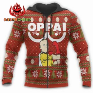Saitama Oppai Ugly Christmas Sweater OPM Anime Xmas 13