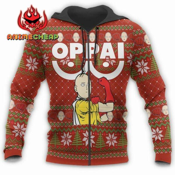 Saitama Oppai Ugly Christmas Sweater OPM Anime Xmas 7