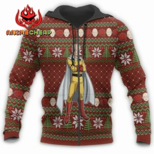 Saitama Ugly Christmas Sweater OPM Anime Xmas Gift 7