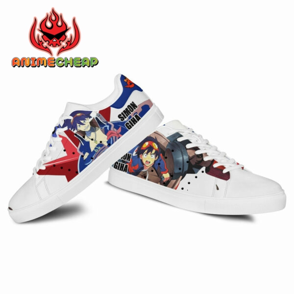 Simon the Digger Skate Shoes Custom Gurren Lagann Anime Sneakers 3