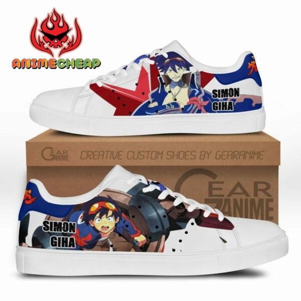 Simon the Digger Skate Shoes Custom Gurren Lagann Anime Sneakers 1