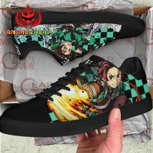 Tanjiro Sun & Water Breathing Skate Shoes Demon Slayer Anime Sneakers 5