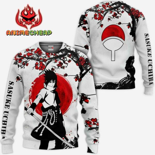 Uchiha Sasuke Hoodie Custom Japan Style Naruto Anime Shirts 2