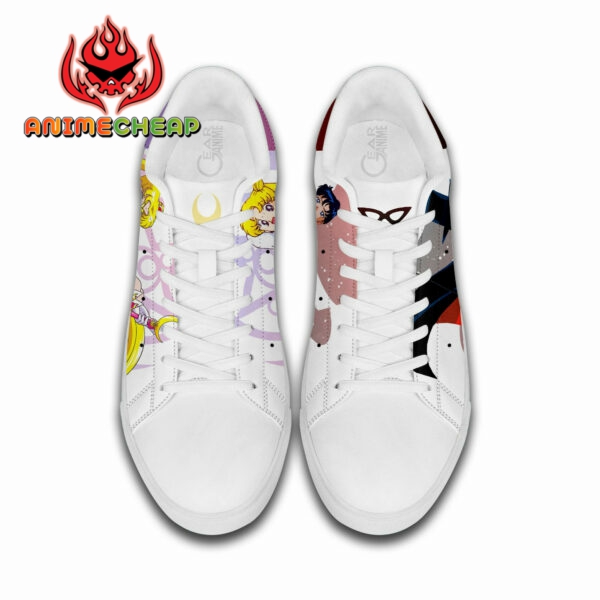 Usagi Tsukino Moon And Tuxedo Mask Skate Shoes Custom Sailor Anime Sneakers 4