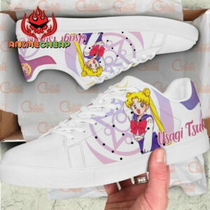 Usagi Tsukino Sailor Skate Shoes Custom Sailor Anime Sneakers 5