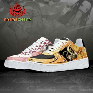 Zenitsu and Nezuko Air Shoes Custom Anime Demon Slayer Sneakers 5