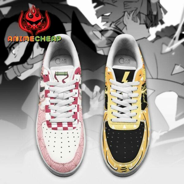 Zenitsu and Nezuko Air Shoes Custom Anime Demon Slayer Sneakers 4