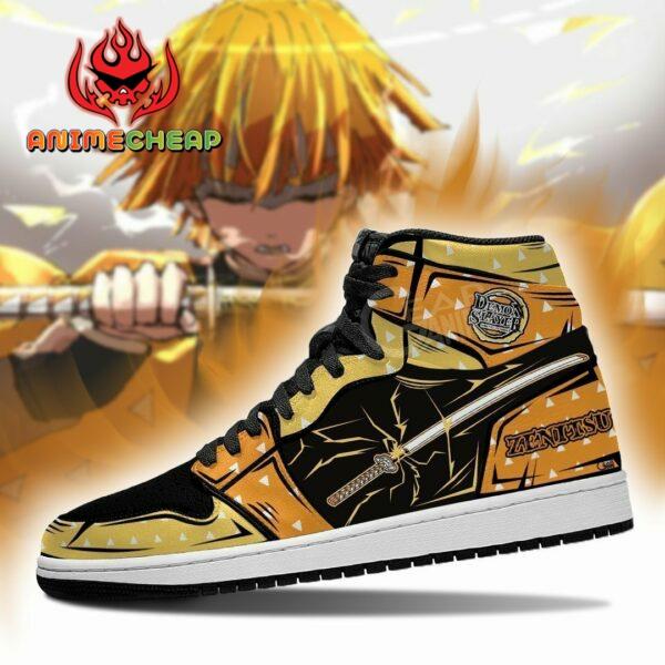 Zenitsu Blade Shoes Custom Nichirin Sword Demon Slayer Anime Sneakers 3