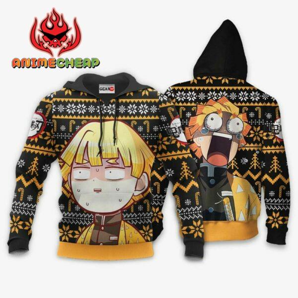 Zenitsu Ugly Christmas Sweater Custom Anime Kimetsu XS12 For Fan 3