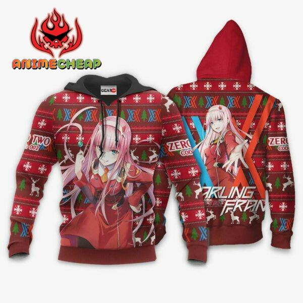 Zero Two Code 002 Ugly Christmas Sweater Custom Anime Darling In The Franxx XS12 3