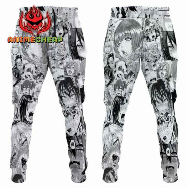 Ahegao Sweatpants Custom Anime Joggers Merch Manga Style 1