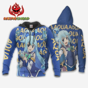 Aqua Hoodie KonoSuba Custom Anime Merch Clothes 8