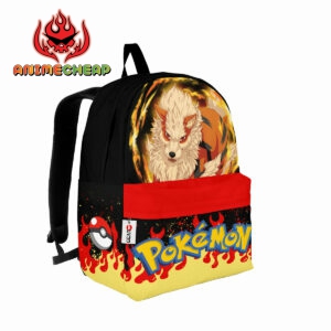 Arcanine Backpack Custom Pokemon Anime Bag Flame Style for Otaku 4
