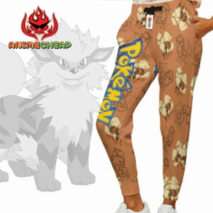 Arcanine Joggers Custom Anime Pokemon Sweatpants for Otaku 5