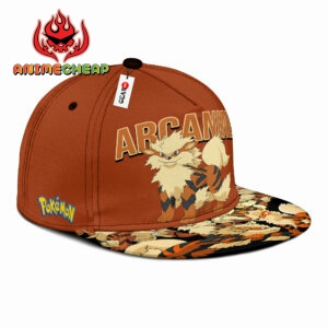 Arcanine Snapback Hat Custom Pokemon Anime Hat Gift For Otaku 5