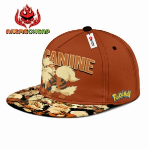 Arcanine Snapback Hat Custom Pokemon Anime Hat Gift For Otaku 6