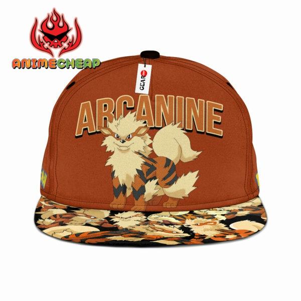 Arcanine Snapback Hat Custom Pokemon Anime Hat Gift For Otaku 1