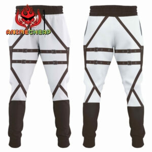 Attack On Titan Joggers Custom Anime Cosplay Sweatpants White Style 6