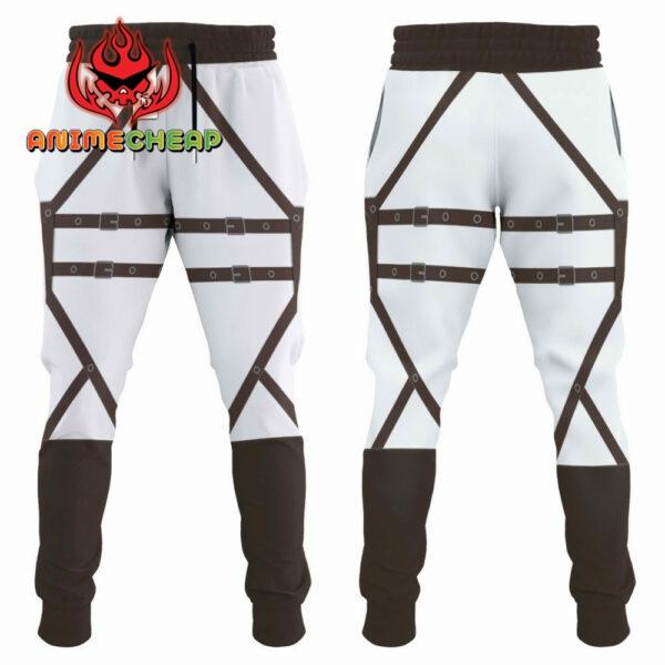 Attack On Titan Joggers Custom Anime Cosplay Sweatpants White Style 3