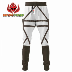 Attack On Titan Joggers Custom Anime Cosplay Sweatpants White Style 7