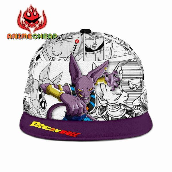 Beerus Snapback Hat Custom Dragon Ball Anime Hat Mix Manga 1