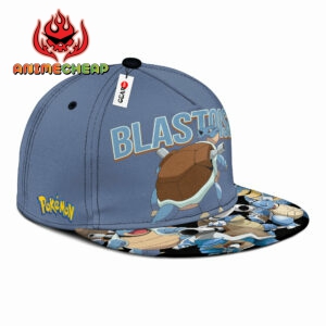 Blastoise Snapback Hat Custom Pokemon Anime Hat Gifts for Otaku 6