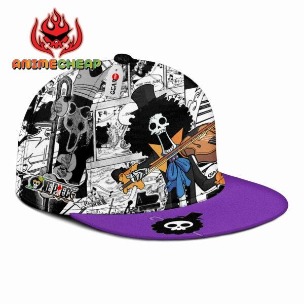 Brook Snapback Hat Custom One Piece Anime Hat Mix Manga 2