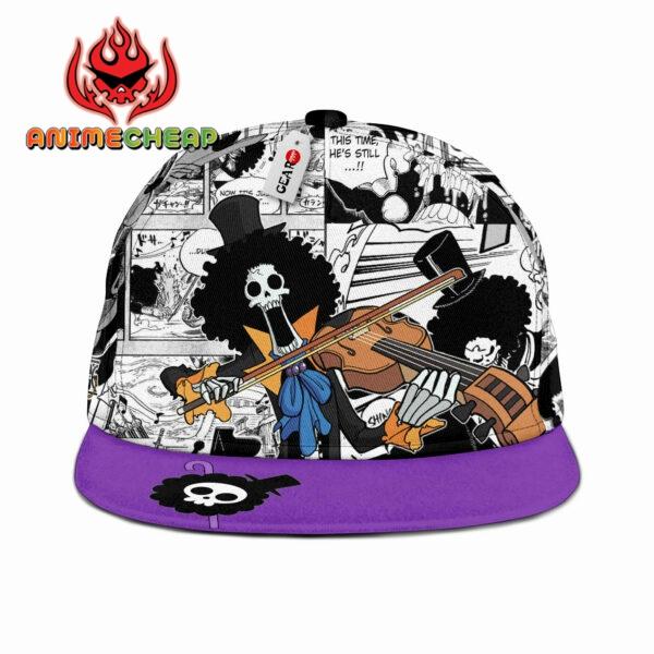 Brook Snapback Hat Custom One Piece Anime Hat Mix Manga 1