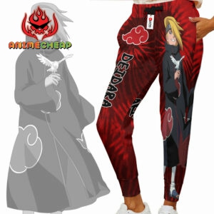 Deidara Joggers Custom Anime Akatsuki Sweatpants Tie Dye Style 5