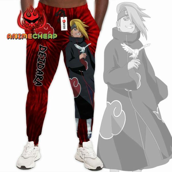 Deidara Joggers Custom Anime Akatsuki Sweatpants Tie Dye Style 1