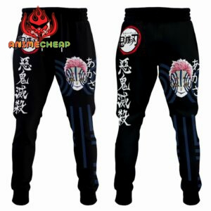 Demon Akaza Jogger Pants Custom Kimetsu Anime Sweatpants 7