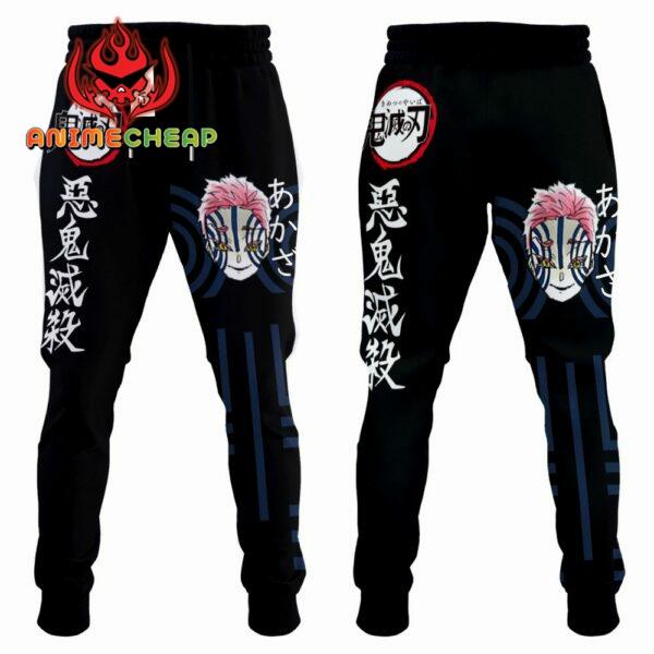 Demon Akaza Jogger Pants Custom Kimetsu Anime Sweatpants 4