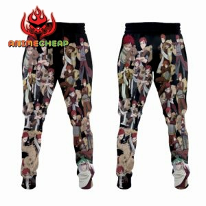 Gaara Jogger Pants Fleece Custom NRT Characters Anime Sweatpant 6