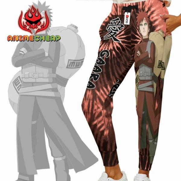 Gaara Joggers Custom Anime Sweatpants Tie Dye Style Merch 2