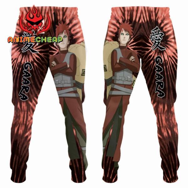 Gaara Joggers Custom Anime Sweatpants Tie Dye Style Merch 3