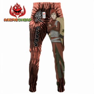 Gaara Joggers Custom Anime Sweatpants Tie Dye Style Merch 7