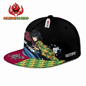 Giyuu Tomioka Cap Hat Custom Kimetsu Anime Snapback 5