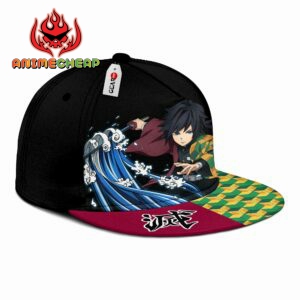 Giyuu Tomioka Cap Hat Custom Kimetsu Anime Snapback 6