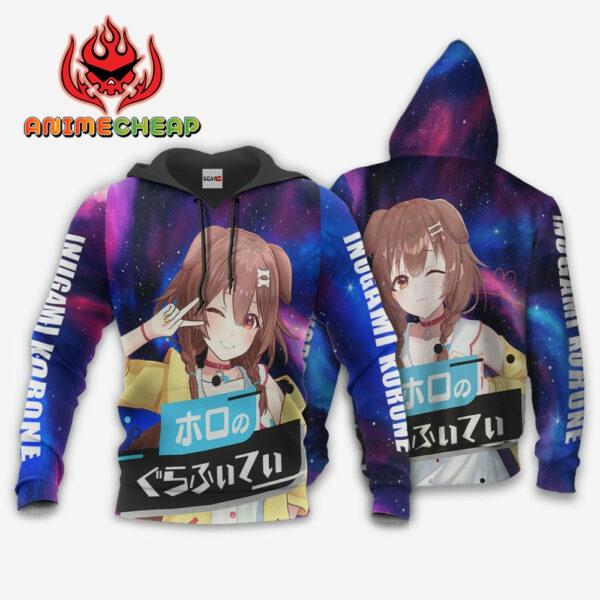 Inugami Korone Hoodie Holo Graffiti Custom Anime Merch Clothes Galaxy Style 3