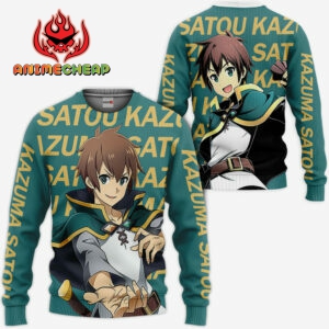 Kazuma Satou Hoodie KonoSuba Custom Anime Merch Clothes 7