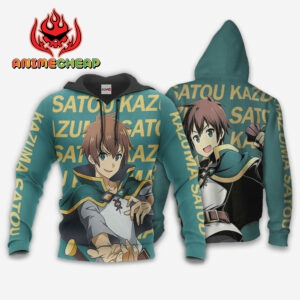 Kazuma Satou Hoodie KonoSuba Custom Anime Merch Clothes 8